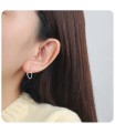 Twisted Silver Hoop Earring HO-700N 